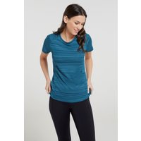 Endurance Damen T-Shirt - Gestreift - Aquamarin von Mountain Warehouse