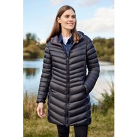 Florence Lange Damen-Steppjacke - Schwarz von Mountain Warehouse