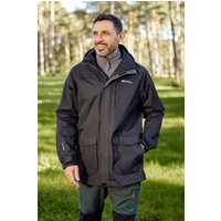 Glacier II Lange Wasserdichte Herrenjacke - Schwarz von Mountain Warehouse