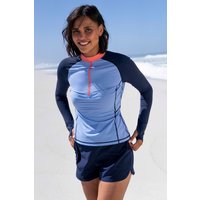 Helston Damen Langarm-Rashguard - Blau von Mountain Warehouse