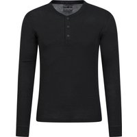 Henley Merino Herren Thermo-Top - Schwarz von Mountain Warehouse