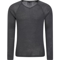 Merino Herren Baselayer mit V-Ausschnitt - Grau von Mountain Warehouse