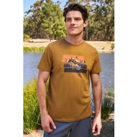 Mountain Explorer T-Shirt aus Bio-Baumwolle für Herren - Beige von Mountain Warehouse