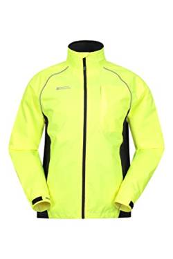 Mountain Warehouse Adrenaline Iso Viz Herren-Sportjacke - Fahrradjacke, reflektierende, wasserdichte und atmungsaktive Unisex-Outdoor-Regenjacke zum Laufen und Wandern Gelb XXL von Mountain Warehouse