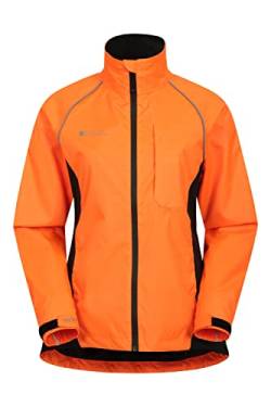 Mountain Warehouse Adrenaline wasserdichte Damen-Regenjacke - als atmungsaktive Reitjacke, Fahrradjacke, Laufjacke oder Trainingsjacke für Damen bei Regen geeignet Hellorange 36 von Mountain Warehouse