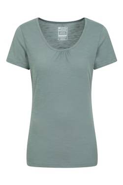 Mountain Warehouse Agra Damen-T-Shirt - Leichtes Damen-Sportshirt, schnell trocknendes, atmungsaktives, schweißableitendes Outdoor-Shirt - für Wandern und Freizeit Khaki 42 von Mountain Warehouse