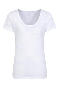 Mountain Warehouse Agra Damen-T-Shirt - Leichtes Damen-Sportshirt, schnell trocknendes, atmungsaktives, schweißableitendes Outdoor-Shirt - für Wandern und Freizeit Weiß 40 von Mountain Warehouse