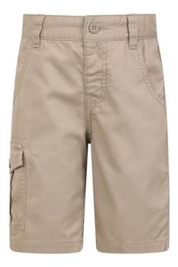 Mountain Warehouse Cargoshorts mit Print für Kinder - Sommershorts aus 100% Baumwolle, atmungsaktive Kurze Hose mit Naturfasern, pflegeleicht - Für Bergwandern, Camping Beige 11-12 Jahre von Mountain Warehouse