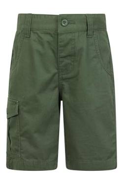 Mountain Warehouse Cargoshorts mit Print für Kinder - Sommershorts aus 100% Baumwolle, atmungsaktive Kurze Hose mit Naturfasern, pflegeleicht - Für Bergwandern, Camping Khaki 11-12 Jahre von Mountain Warehouse