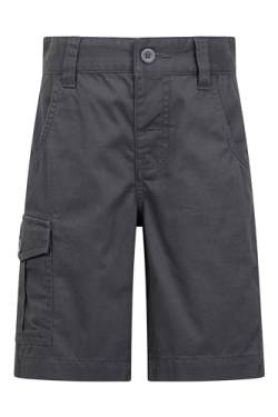 Mountain Warehouse Cargoshorts mit Print für Kinder - Sommershorts aus 100% Baumwolle, atmungsaktive Kurze Hose mit Naturfasern, pflegeleicht - Für Bergwandern, Camping Kohle 11-12 Jahre von Mountain Warehouse