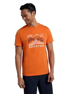 Mountain Warehouse Discover Bio-Baumwoll Herren T-Shirt Orange XL von Mountain Warehouse