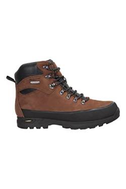 Mountain Warehouse Discovery Extreme Isogrip Stiefel für Herren - Wasserfeste Regenstiefel, schnelltrocknende Wanderschuhe, Allwetter, Nubukleder - Schuhe zum Laufen Braun 45 von Mountain Warehouse