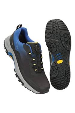 Mountain Warehouse Elevate Ultra-Vibram-Softshell-Trail-Schuhe für Herren - Fersen- und Zehendämpfer, Wanderschuhwerk - Ideal zum Spazieren, Trekken, für draußen Schwarz 46 von Mountain Warehouse