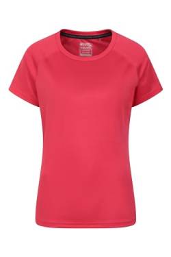 Mountain Warehouse Endurance Damen-T-Shirt - IsoCool Damen-T-Shirt mit UV-Schutz LSF 30+, atmungsaktives, leichtes T-Shirt für Damen - zum Joggen, Reisen & Freizeit Koralle 42 von Mountain Warehouse