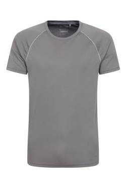 Mountain Warehouse Endurance Isocool SS Herren Multifunktions-Shirt - atmungsaktives Herren-T-Shirt zum Laufen, Joggen, Radfahren, Wandern und für Outdoor Dunkelgrau 4XL von Mountain Warehouse