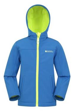 Mountain Warehouse Exodus wasserdichte Windjacke Kinder Softshell - leichte Regenjacke Kinder, atmungsaktive, wasserfeste Jacke, ungefütterte Softshell-Kinderregenjacke Kobalt 11-12 Jahre von Mountain Warehouse