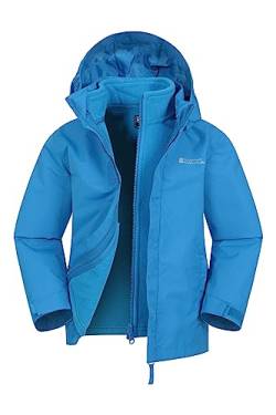 Mountain Warehouse Fell Regenjacke Kinder - 3-in-1 Jacke, atmungsaktive, wasserabweisende Wander-Regenjacke, Multifunktions- und Outdoor-Jacke für Jungen und Mädchen Kobalt 2-3 Jahre von Mountain Warehouse