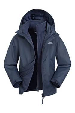 Mountain Warehouse Fell Regenjacke Kinder - 3-in-1 Jacke, atmungsaktive, wasserabweisende Wander-Regenjacke, Multifunktions- und Outdoor-Jacke für Jungen und Mädchen Marineblau 5-6 Jahre von Mountain Warehouse