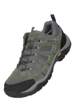 Mountain Warehouse Field Wasserfeste Schuhe für Herren - Vibram-Sohle, Wanderschuhe, Wildleder, Netzstoff, schnelltrocknend - Für Laufen, Reisen zu jeder Jahreszeit Grau 42.5 von Mountain Warehouse