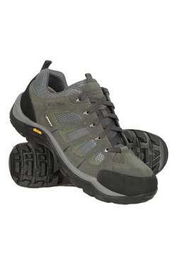 Mountain Warehouse Field Wasserfeste Schuhe für Herren - Vibram-Sohle, Wanderschuhe, Wildleder, Netzstoff, schnelltrocknend - Für Laufen, Reisen zu jeder Jahreszeit Grau 43.5 von Mountain Warehouse