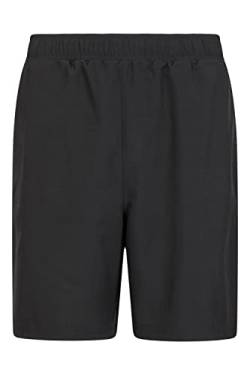 Mountain Warehouse Hurdle Herren-Laufshorts – leicht, feuchtigkeitsregulierend, elastischer Bund, Taschen aus Netzmaterial – zum Radfahren, Wandern, Fitnessstudio Schwarz S von Mountain Warehouse