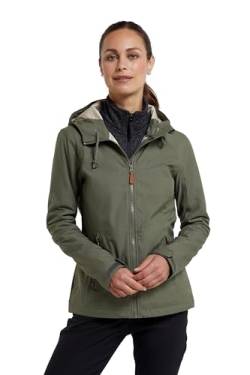 Mountain Warehouse Iona Softshelljacke Für Damen - Atmungsaktiv, leicht, verstellbares Oberteil, wasserbeständiger Regenmantel - Für Reisen und Wandern, Herbst Khaki 36 von Mountain Warehouse