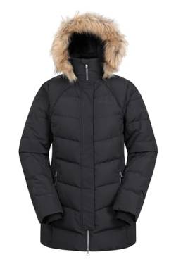 Mountain Warehouse Isla II Daunenjacke für Damen - Leichte Winterjacke, Damenjacke,wasserbeständig Regenjacke - Ideal für Camping Schwarz Jet 38 von Mountain Warehouse