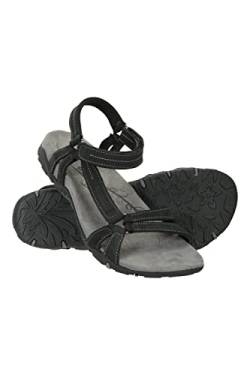 Mountain Warehouse Kokomo Freizeitsandalen für Damen - Damenschuhe aus Nubukleder, Strandschuhe, Sommersandalen mit strapazierfähiger Laufsohle - Zum Reisen, Wandern Schwarz 38 EU von Mountain Warehouse