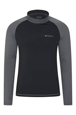 Mountain Warehouse Langärmeliges Badeshirt für Herren - Schnelltrocknendes Badeshirt, Nicht scheuernd, LSF50+, Badeshirt mit flachen Nähten - Für Schwimmen und Surfen Dunkelgrau 3XL von Mountain Warehouse