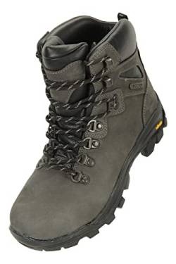 Mountain Warehouse Lattitude Extreme wasserdichte Vibram Damenstiefel - Langlebige Damen Wanderschuhe, gepolstertes Fußbett Camping Schuhe - am besten für Reisen, Trekking Grau 40 EU von Mountain Warehouse