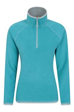 Mountain Warehouse Montana Fleecejacke für Damen aus Microfleece - Atmungsaktiver Fleece-Pullover für Damen, schnelltrocknend, warme Fleecejacke, Half-Zip - Outdoor Aquamarin 32 von Mountain Warehouse