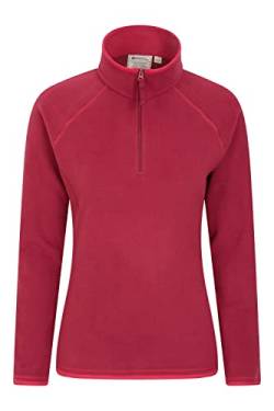 Mountain Warehouse Montana Fleecejacke für Damen aus Microfleece - Atmungsaktiver Fleece-Pullover für Damen, schnelltrocknend, warme Fleecejacke, Half-Zip - Outdoor Dunkelrot 38 von Mountain Warehouse