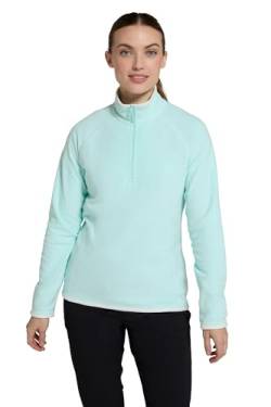 Mountain Warehouse Montana Fleecejacke für Damen aus Microfleece - Atmungsaktiver Fleece-Pullover für Damen, schnelltrocknend, warme Fleecejacke, Half-Zip - Outdoor Minze 34 von Mountain Warehouse