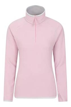 Mountain Warehouse Montana Fleecejacke für Damen aus Microfleece - Atmungsaktiver Fleece-Pullover für Damen, schnelltrocknend, warme Fleecejacke, Half-Zip - Outdoor Rosa 30 von Mountain Warehouse