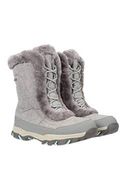 Mountain Warehouse Ohio Damen-Schneestiefel – Schneesichere Damen-Kunstfellschuhe, Getestet bis –20 °C, IsoTherm – Winter, Skifahren, Wintersport, Wandern Minze 38 EU von Mountain Warehouse