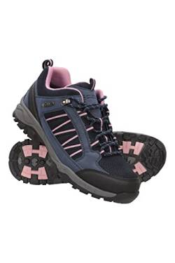 Mountain Warehouse Path wasserdichte Damen-Wanderschuhe - Atmungsaktiver Trekkingschuh für Damen, mit Mesh-Futter, hohem Schaft - Für Trekking und Camping Marineblau 39 EU von Mountain Warehouse