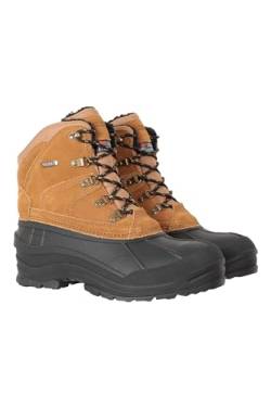 Mountain Warehouse Range Schneestiefel für Herren - Obermaterial aus Wildleder, IsoDry, bis minus 15 °C thermisch getestet, IsoTherm, Schuhe mit Thinsulate-Futter Dunkelbeige 45 von Mountain Warehouse