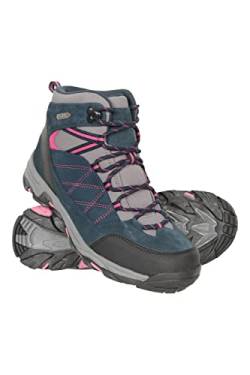 Mountain Warehouse Rapid wasserdichte Stiefel für Damen - Obermaterial aus Wildleder und Mesh, strapazierfähige Damen-Wanderstiefel, Gummisohle - Für Reisen, Camping Marineblau 35.5 EU von Mountain Warehouse