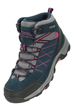 Mountain Warehouse Rapid wasserdichte Stiefel für Damen - Obermaterial aus Wildleder und Mesh, strapazierfähige Damen-Wanderstiefel, Gummisohle - Für Reisen, Camping Marineblau 40 EU von Mountain Warehouse