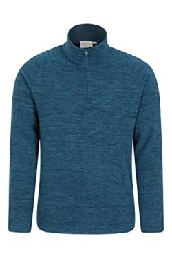 Mountain Warehouse Snowdon Herren-Fleece-Pullover - warme, leichte Fleecejacke mit Reißverschluss, zum Wandern, im Winter oder Outdoor Indigo XL von Mountain Warehouse