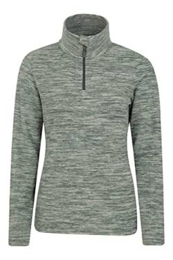 Mountain Warehouse Snowdon Melange Fleece-Pullover Damen - dünner, Warmer Winter-Pullover aus Fleece für Damen zum Laufen, Wandern, Joggen und für Sport und Outdoor Khaki 42 von Mountain Warehouse