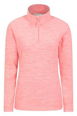 Mountain Warehouse Snowdon Melange Fleece-Pullover Damen - dünner, Warmer Winter-Pullover aus Fleece für Damen zum Laufen, Wandern, Joggen und für Sport und Outdoor Koralle 32 von Mountain Warehouse