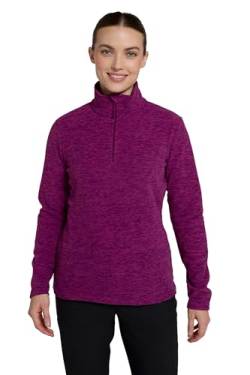 Mountain Warehouse Snowdon Melange Fleece-Pullover Damen - dünner, Warmer Winter-Pullover aus Fleece für Damen zum Laufen, Wandern, Joggen und für Sport und Outdoor Traube 30 von Mountain Warehouse