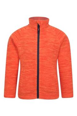 Mountain Warehouse Snowdonia Kinder-Hoodie - leichte Mädchenjacke aus Microfleece, schnell trocknend, Antipilling-Kapuzenpullover Für Jungen, Winter Hellorange 7-8 Jahre von Mountain Warehouse