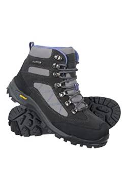 Mountain Warehouse Storm wasserdichte Damenstiefel - Langlebige Wanderschuhe, Wildleder- & Netzobermaterial, Netzfutter, gepol. Fußbett - Ideal zum Spazieren & Wandern Grau 39 EU von Mountain Warehouse