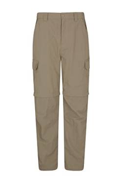 Mountain Warehouse Trek Herrenhose mit Reißverschlusstrennung Dunkelbeige 34 von Mountain Warehouse