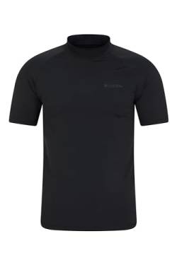 Mountain Warehouse UV-Rash Guard für Herren – Leichtes, Schnell Trocknendes und Dehnbares T-Shirt mit USF 50+ und Flachnähten – Für Herbst, Herbst Winter, Strand, Schwimmen Schwarz Jet Large von Mountain Warehouse