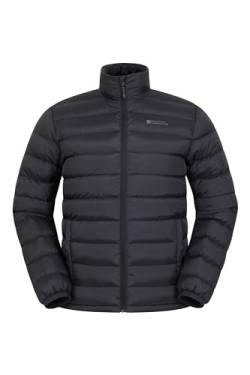 Mountain Warehouse Vista wattierte Herrenjacke - wasserfeste Regenjacke, Winterjacke mit Isolierung, warm, kuschelig - Wandern im Winter Schwarz 3XL von Mountain Warehouse