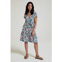 Santorini Damen Jersey-Wickelkleid - Aquamarin von Mountain Warehouse