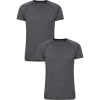 Summit Merino T-Shirt für Herren, Multipack - Grau von Mountain Warehouse
